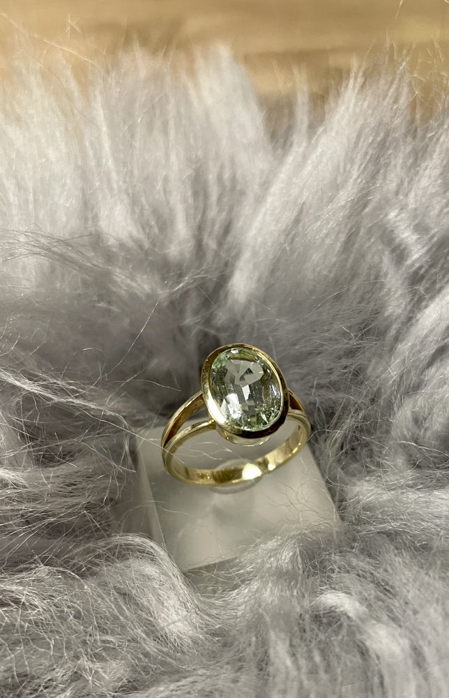 Aquamarin Damen Ring 585 GG